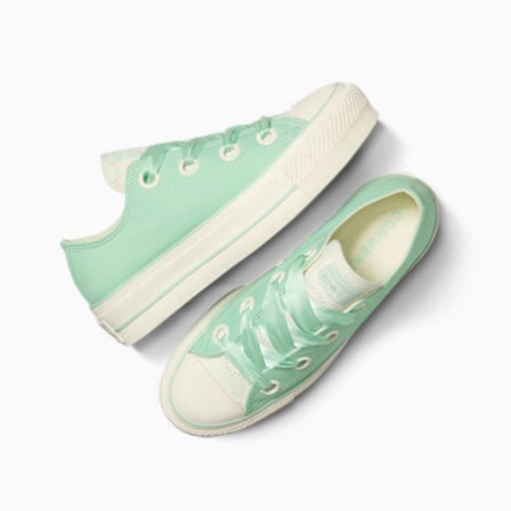 Chuck Taylor All Star Lift Platform Matte Satin Sneaker Shoes Size 9 - Picture 9 of 14
